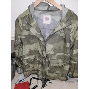 Authentic American Heritage SO Camo Hooded Jacket Olive Green Women's Size Small